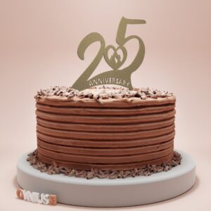 Toper za 25. godišnjicu braka s natpisom aniversary