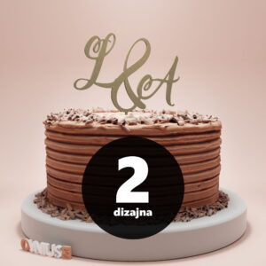 [2 dizajna] PERSONALIZIRANI toper za vjenčanje s INICIJALIMA MLADENACA