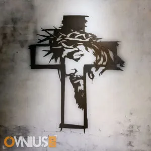 Drveni križ s licem Isusa, novi dizajn.