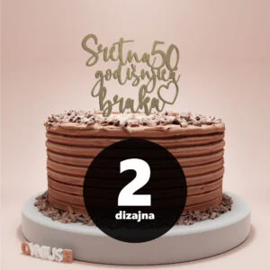 [2 dizajna] PERSONALIZIRANI toper SRETNA GODIŠNJICA BRAKA s brojem