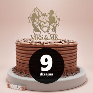 [9 dizajna] PERSONALIZIRANI toper za vjenčanje s MLADENCIMA, natpisom MR & MRS i PREZIMENOM