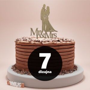 [7 dizajna] Toper za vjenčanje s natpisom MR & MRS i MLADENCIMA