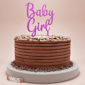 Toper za tortu s natpisom BABY GIRL