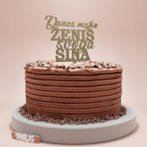 Toper za vjenčanje s natpisom DANAS MAJKO ŽENIŠ SVOGA SINA