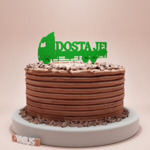 Toper za tortu za mirovinu KAMION s natpisom DOSTA JE