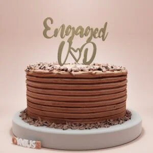 PERSONALIZIRANI toper za tortu ENGAGED s inicijalima