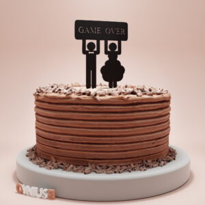 Toper za vjenčanje s natpisom GAME OVER