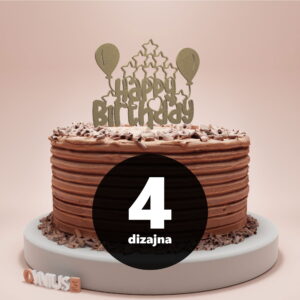 [4 dizajna] Toper za rođendan HAPPY BIRTHDAY s BALONIMA