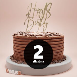 [2 dizajna] Toper za rođendan HAPPY BIRTHDAY s BROJEM