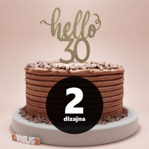 [2 dizajna] PERSONALIZIRANI toper za rođendan HELLO 30