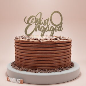 Toper za tortu JUST ENGAGED sa prstenom