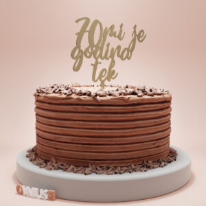 Toper za rođendan s natpisom 70 MI JE GODINA TEK