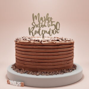 Toper s natpisom MAJKO SRETAN TI ROĐENDAN s BROJEM GODINA