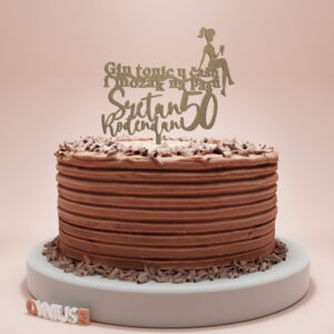 Toper s natpisom GIN TONIC U ČAŠU s BROJEM