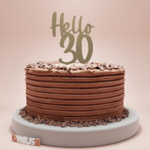 Toper za tortu s natpisom Hello 30.