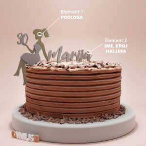 PERSONALIZIRANI toper za rođendan S DJEVOJKOM IMENOM i BROJEM