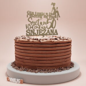 Toper s natpisom GIN TONIC U ČAŠU s BROJEM i IMENOM