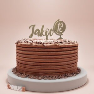 PERSONALIZIRANI toper za rođendan GLOBUS s BROJEM i IMENOM