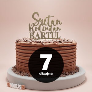 [7 dizajna] PERSONALIZIRANI toper s natpisom SRETAN ROĐENDAN s IMENOM