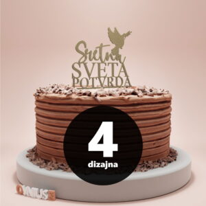 [4 dizajna] Toper s natpisom SRETNA SVETA POTVRDA