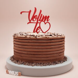 Toper za tortu VOLIM TE sa srcem