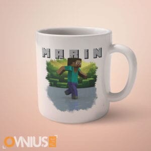 Personalizirana šalica Minecraft Steve s IMENOM