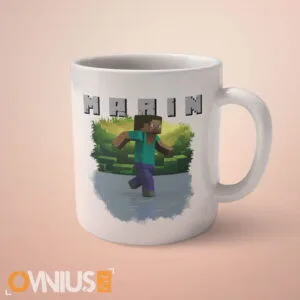 Personalizirana šalica Minecraft Steve s IMENOM