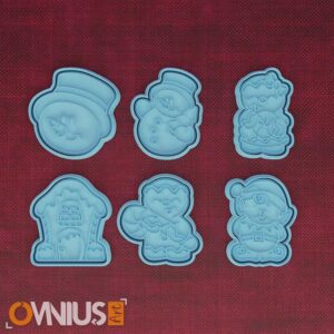 6 kom Božićni kalupi za kekse.