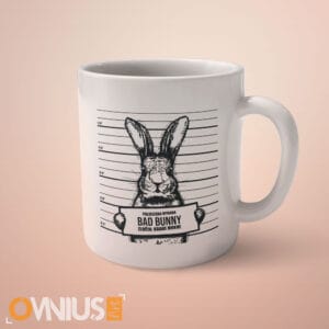 Personalizirana šalica Mugshot zec – ime i zločin po želji