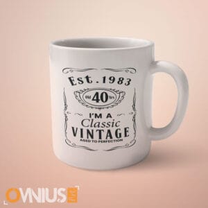 Personalizirana šalica Vintage Classic – Aged to Perfection