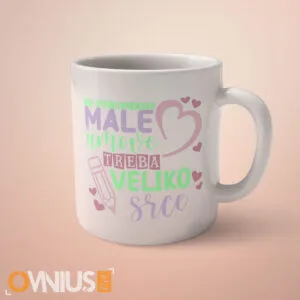 Šalica za tete u vrtiću za oblikovati male umove treba veliko srce šareni dizajn