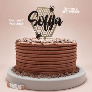 Personalizirani toper pčelinje saće s imenom