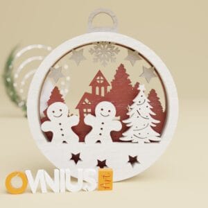 Božićna 3D kuglica za bor gingerbread cookie