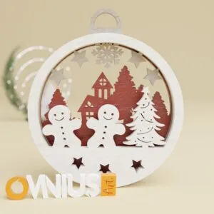 Božićna 3D kuglica za bor gingerbread cookie