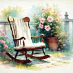 Ljuljačka u vrtu okruženom cvijećem