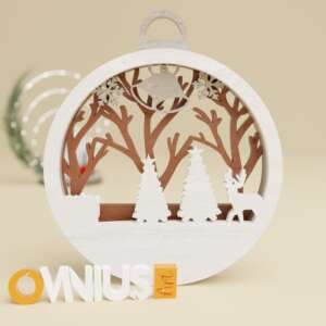 Božićna 3D kuglica za bor sob i zvijezda