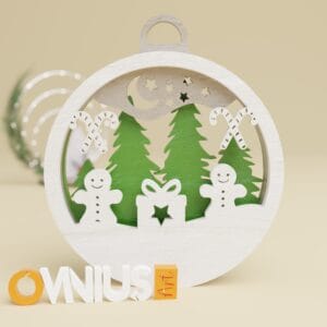 Božićna 3D kuglica za bor gingerbread man