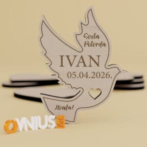 Personalizirana zahvalnica za Svetu Potvrdu u obliku goluba