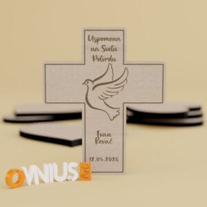 Elegantna personalizirana zahvalnica za Svetu Potvrdu - Križ