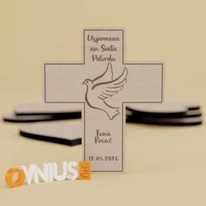 Elegantna personalizirana zahvalnica za Svetu Potvrdu - Križ