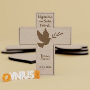 Unikatna zahvalnica za krizmu s maslinovom grančicom