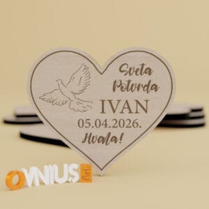 Zahvalnica za Svetu Potvrdu s gravurom osjenčanog goluba