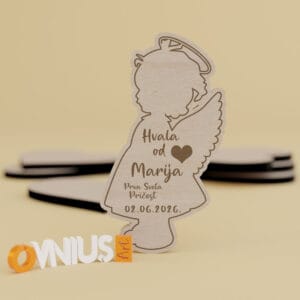 drvena magnet zahvalnica za Prvu Pričest curica