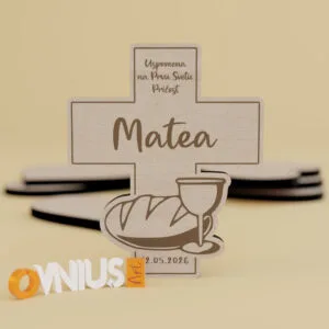 zahvalnica za Prvu Pričest križ s kaležom
