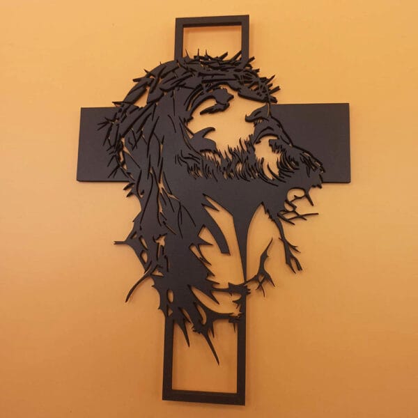 Zidni križ s likom Isusa dizajn 2026 naranđasta boja