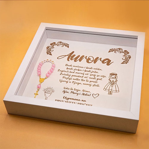 Personalizirani 3D okvir s krunicom