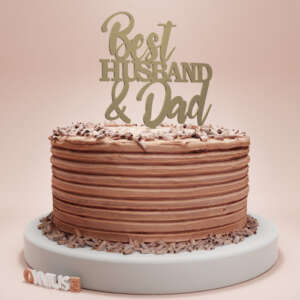 Toper za tortu s natpisom Best Husband & Dad.